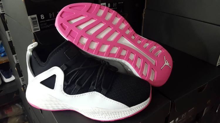 Women 2017 JORDAN FORMULA 23 Black White Pink Shoes - Click Image to Close